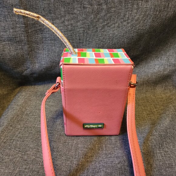 Lily Bloom Juice Box Totally Tropical Pink Mini Crossbody Purse - Picture 3 of 12
